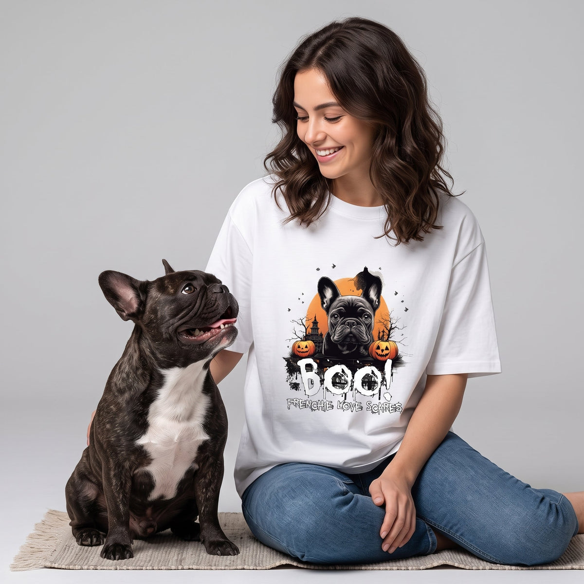 Made in USA - T-shirt cotton for human Frenchie lovers