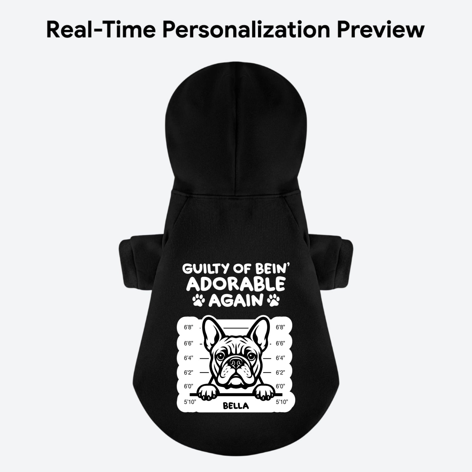 BELLA - Personalized French Bulldog hoodies with funny quotes and your furry friend's name – 100% Cotton