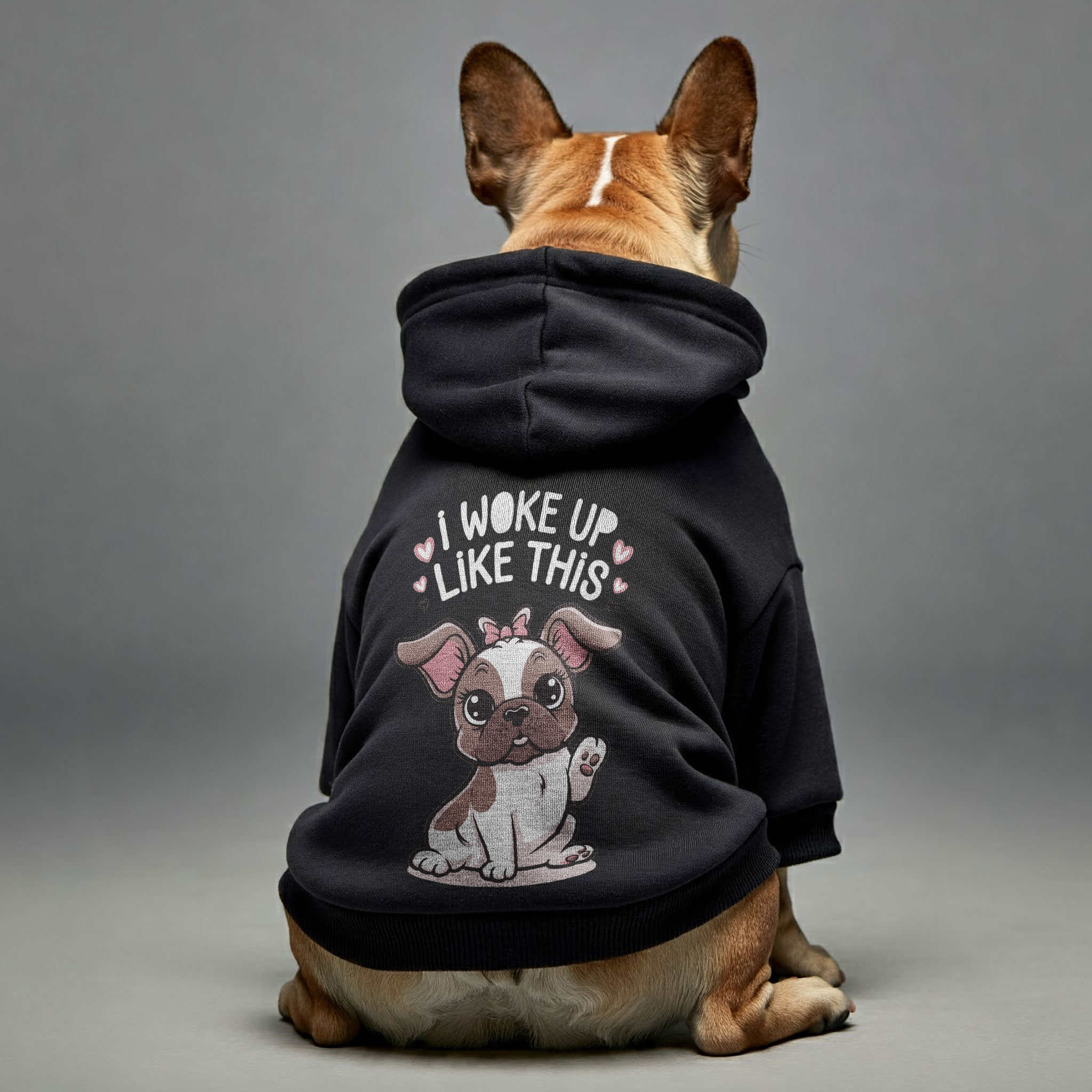 I woke up like this -  French Bulldog Hoodies – 100% Cotton