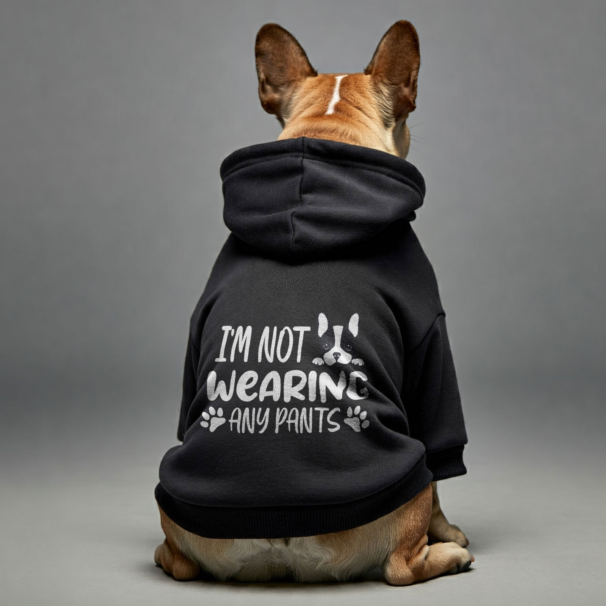 I'm not wearing any pants -  French Bulldog Hoodies – 100% Cotton