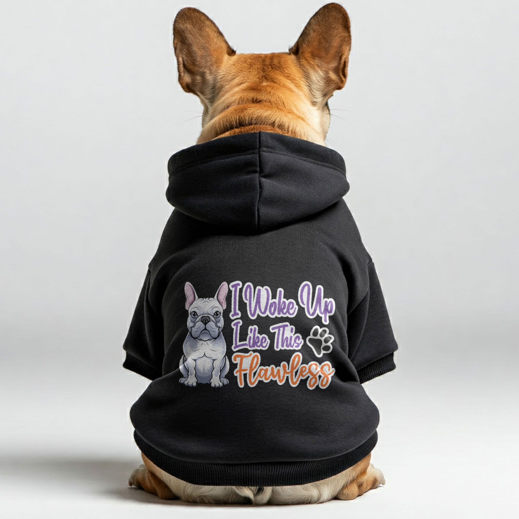 I woke up like this flawless -  French Bulldog Hoodies – 100% Cotton