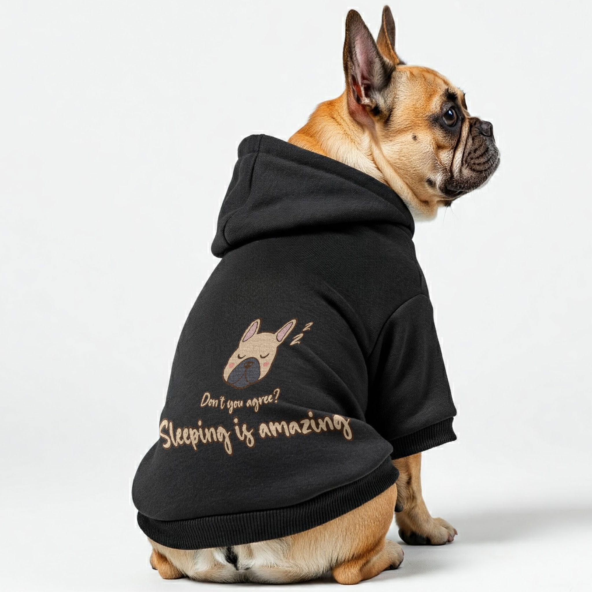 Sleeping is amazing n don't u agree -  French Bulldog Hoodies – 100% Cotton