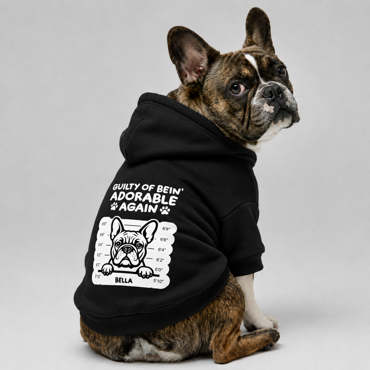 BELLA - Personalized French Bulldog hoodies with funny quotes and your furry friend's name – 100% Cotton