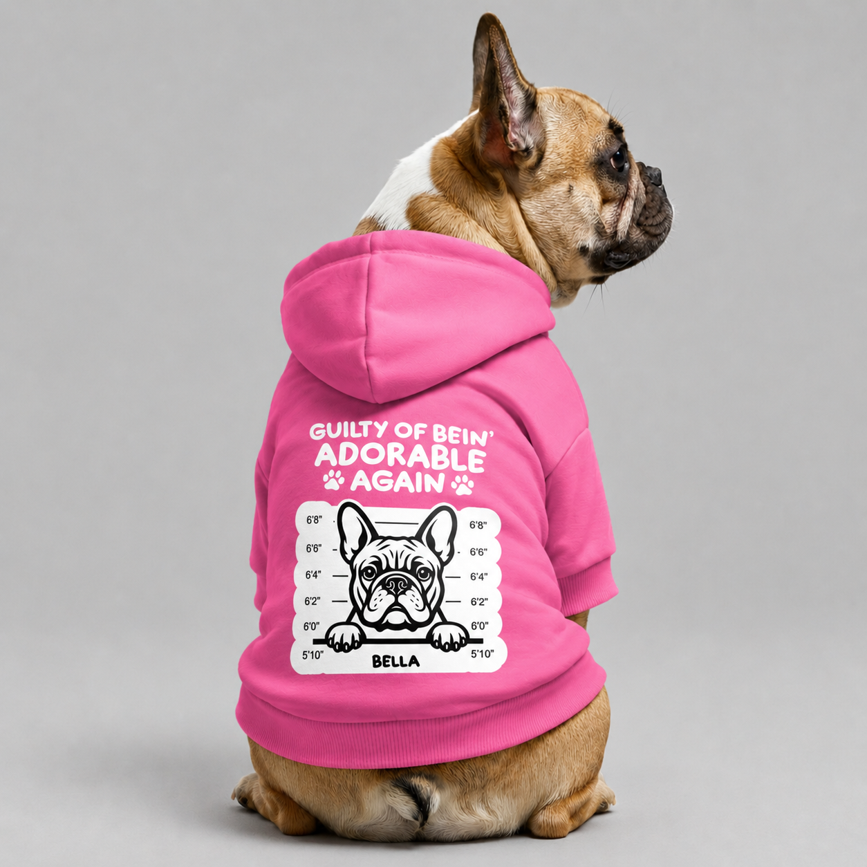 BELLA - Personalized French Bulldog hoodies with funny quotes and your furry friend's name – 100% Cotton