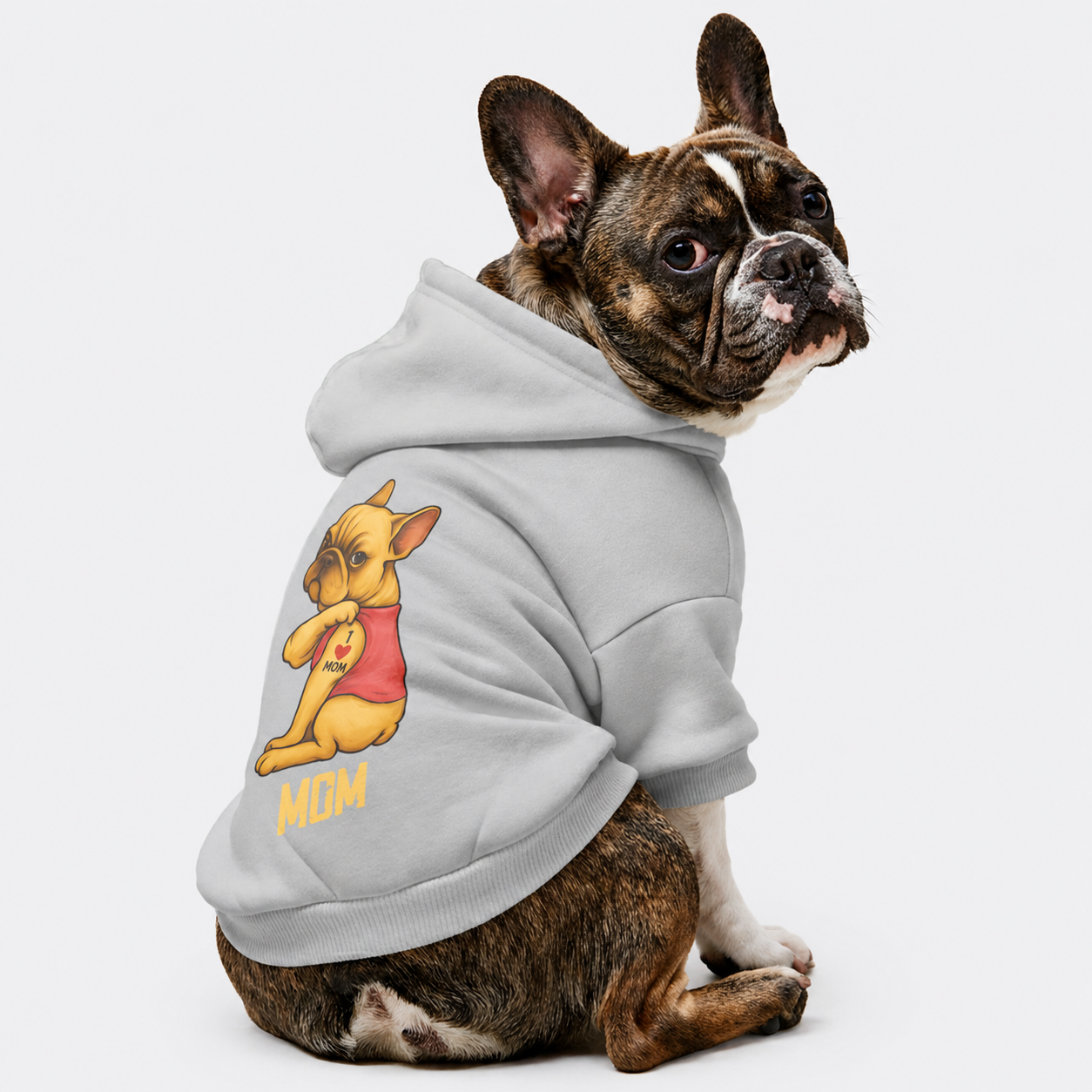 MOM - Personalized French Bulldog hoodies with funny quotes and your furry friend's name – 100% Cotton