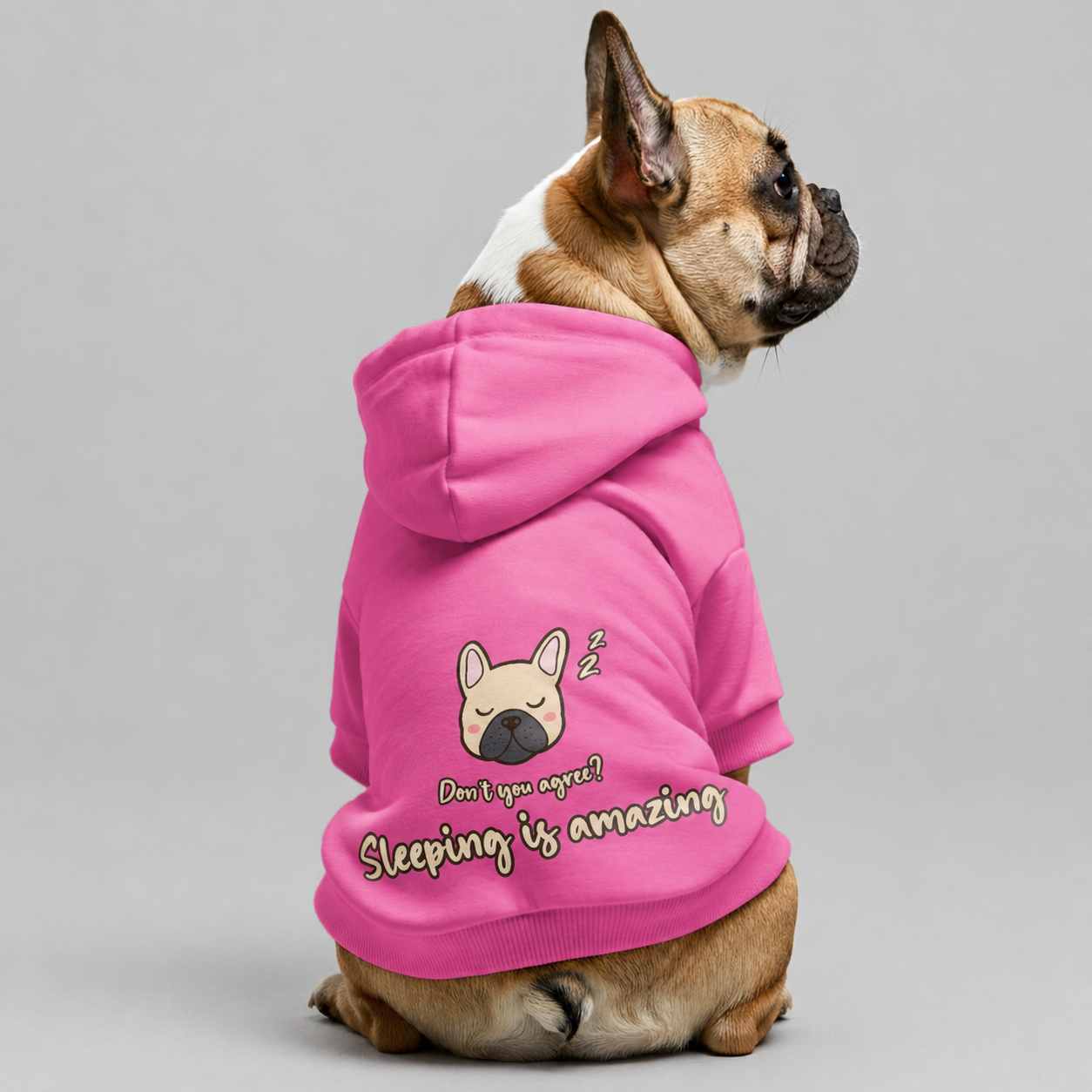 Sleeping is amazing n don't u agree -  French Bulldog Hoodies – 100% Cotton