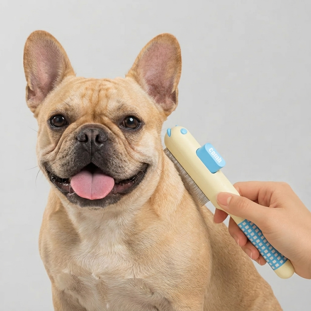 Frenchie-Pet-Comb-Self-Cleaning-Grooming-Brush-for-Shedding-Hair-Removal-2