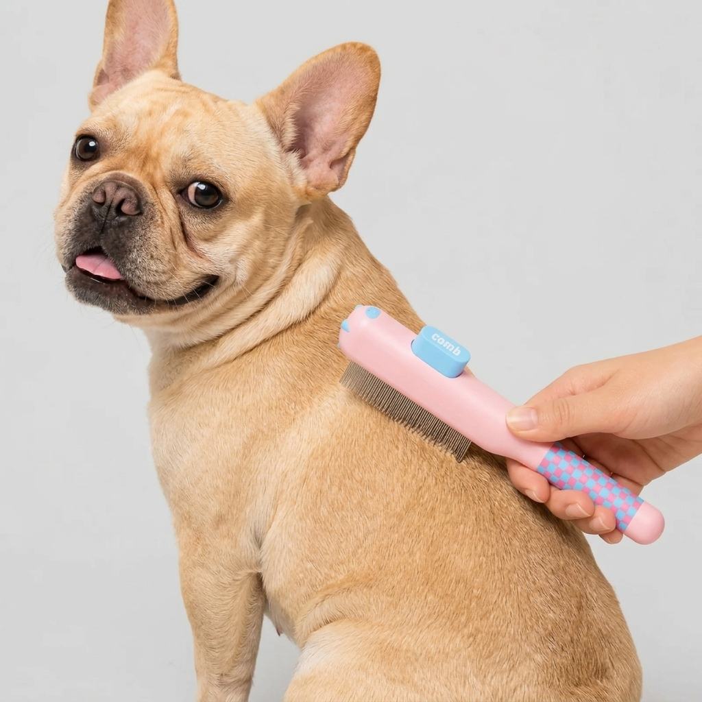 Frenchie-Pet-Comb-Self-Cleaning-Grooming-Brush-for-Shedding-Hair-Removal-6