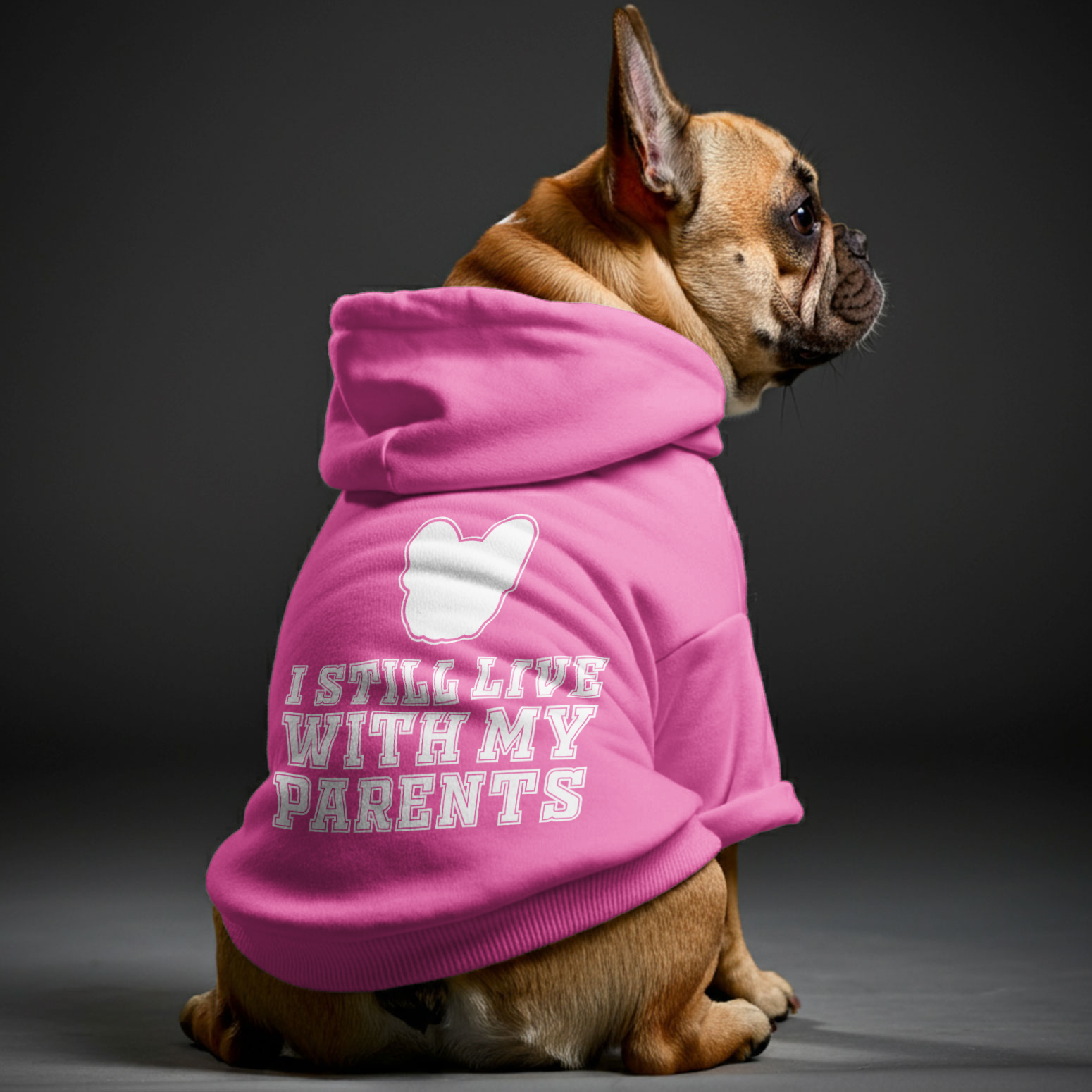 I still live with my parents -  French Bulldog Hoodies – 100% Cotton