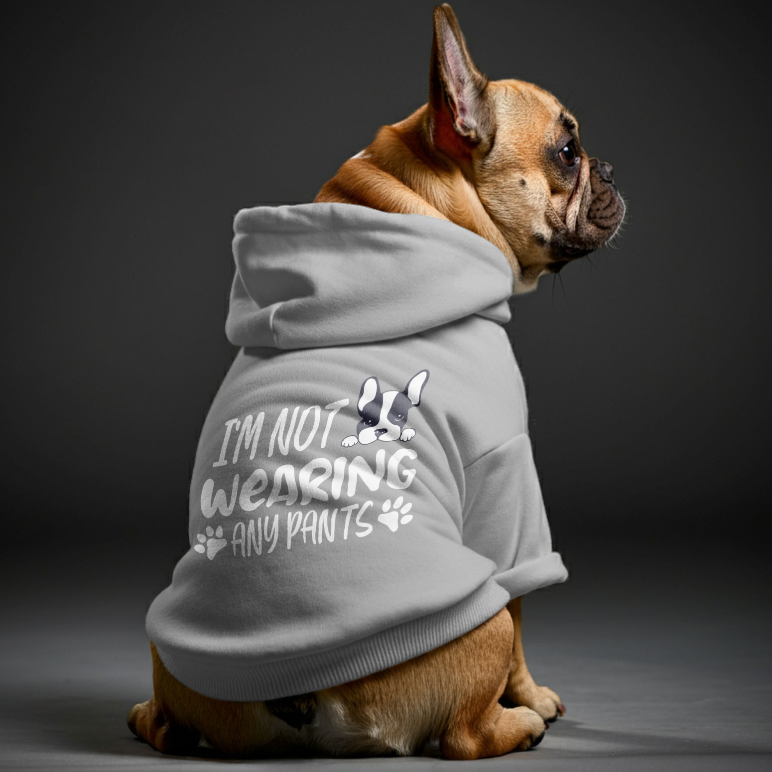 I'm not wearing any pants -  French Bulldog Hoodies – 100% Cotton