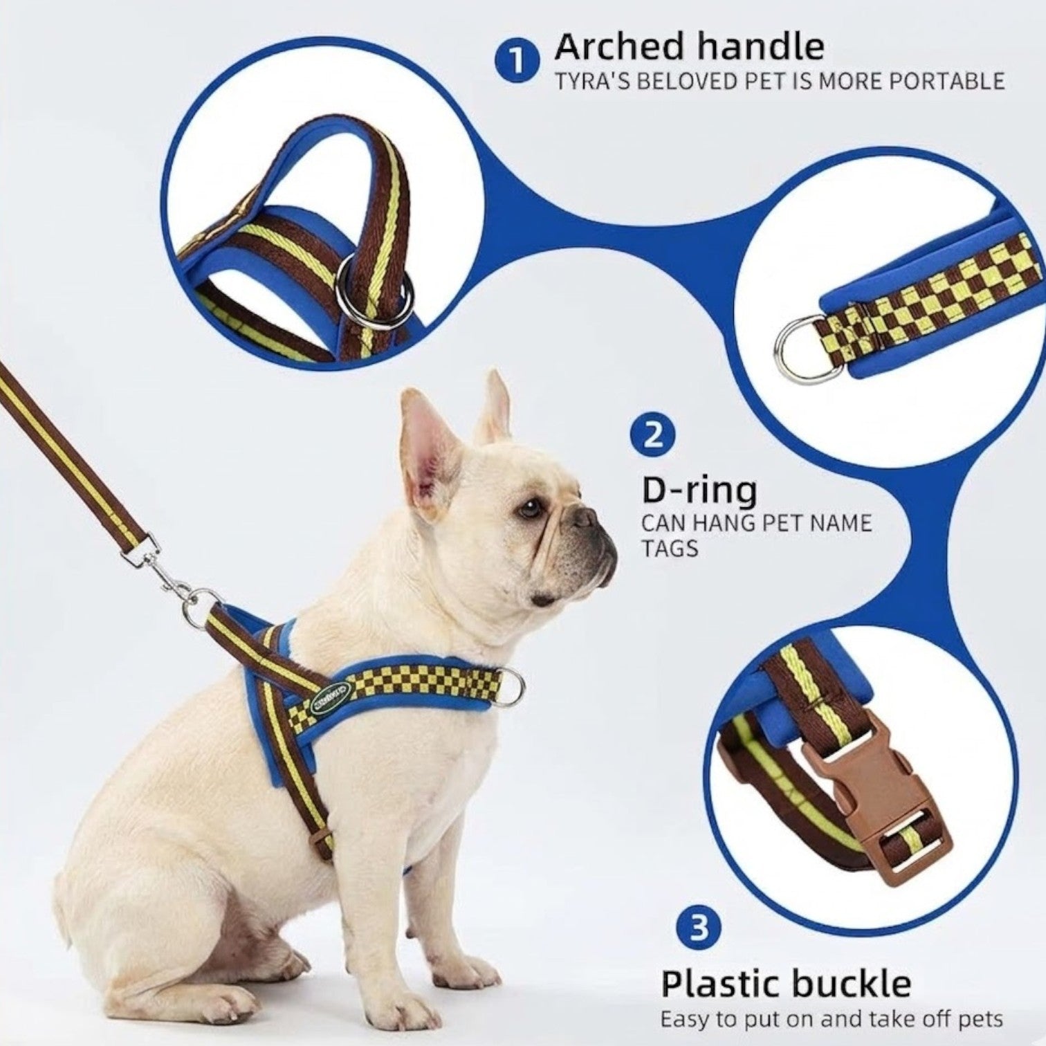Frenchie-Adjustable-Checkered-Padded-Harness.jpg