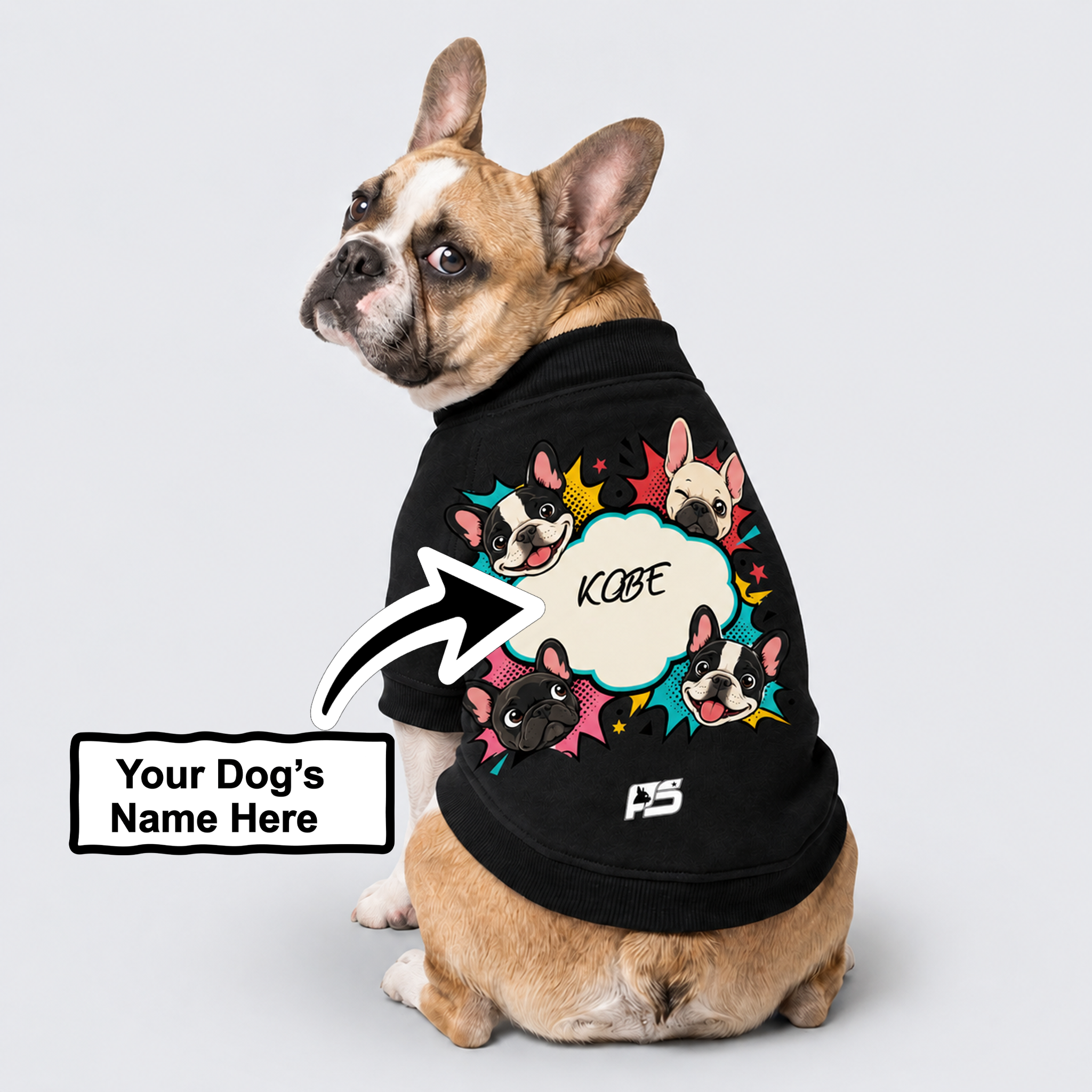 Kobe - Personalized Frenchie Cardigan Sweatshirts - Made in USA