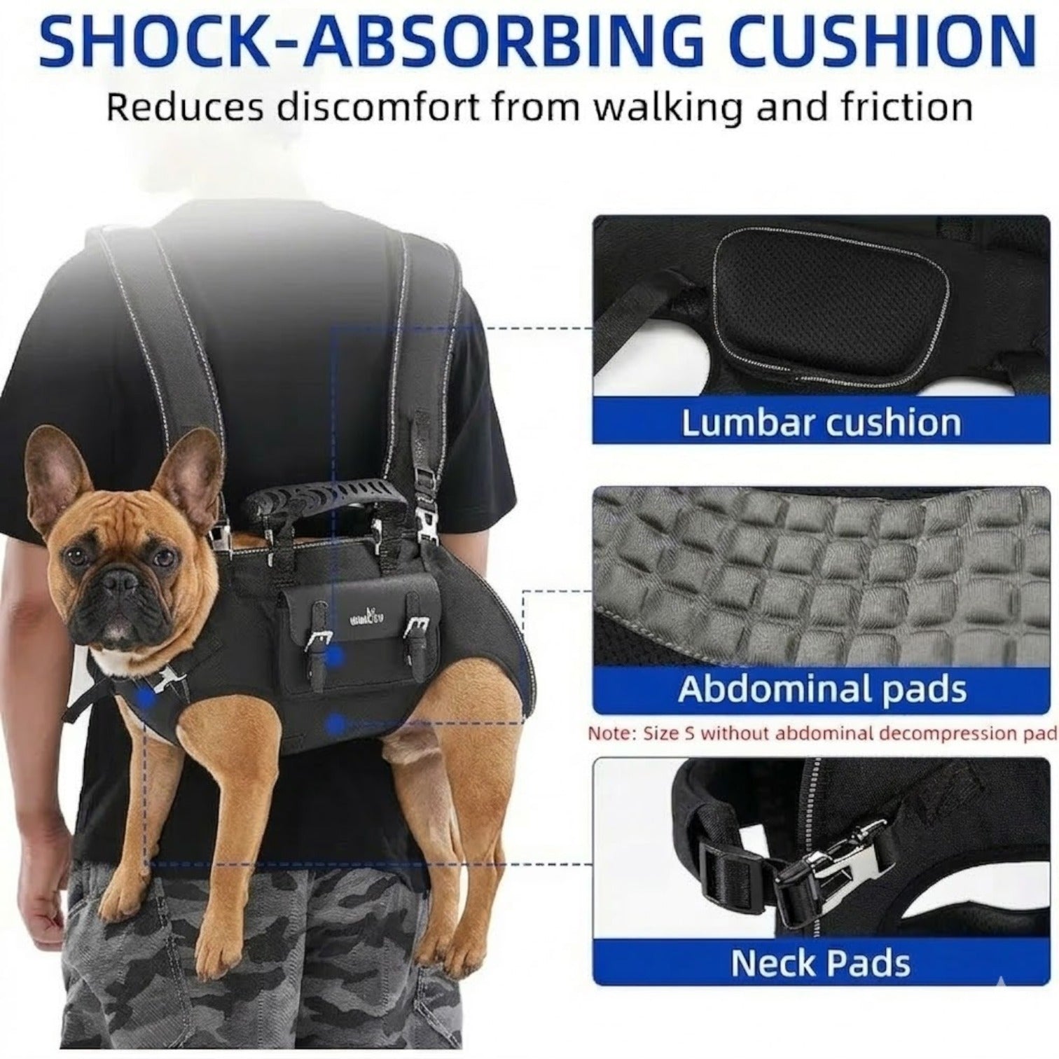 LiftPaw French Bulldog Backpack - Ergonomic Support Do Carrier Backpack - Frenchie.us