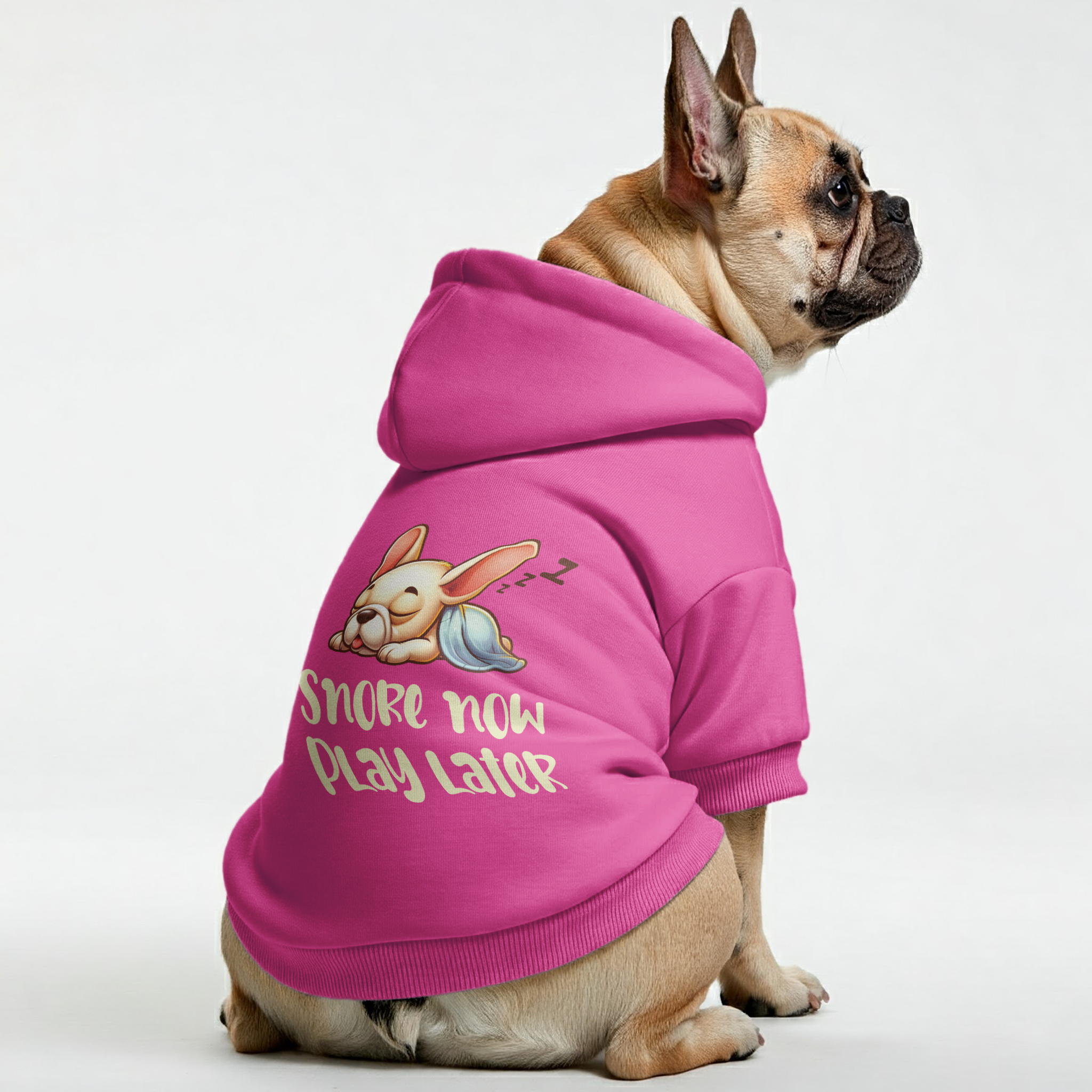 Snore now, play later -  French Bulldog Hoodies – 100% Cotton