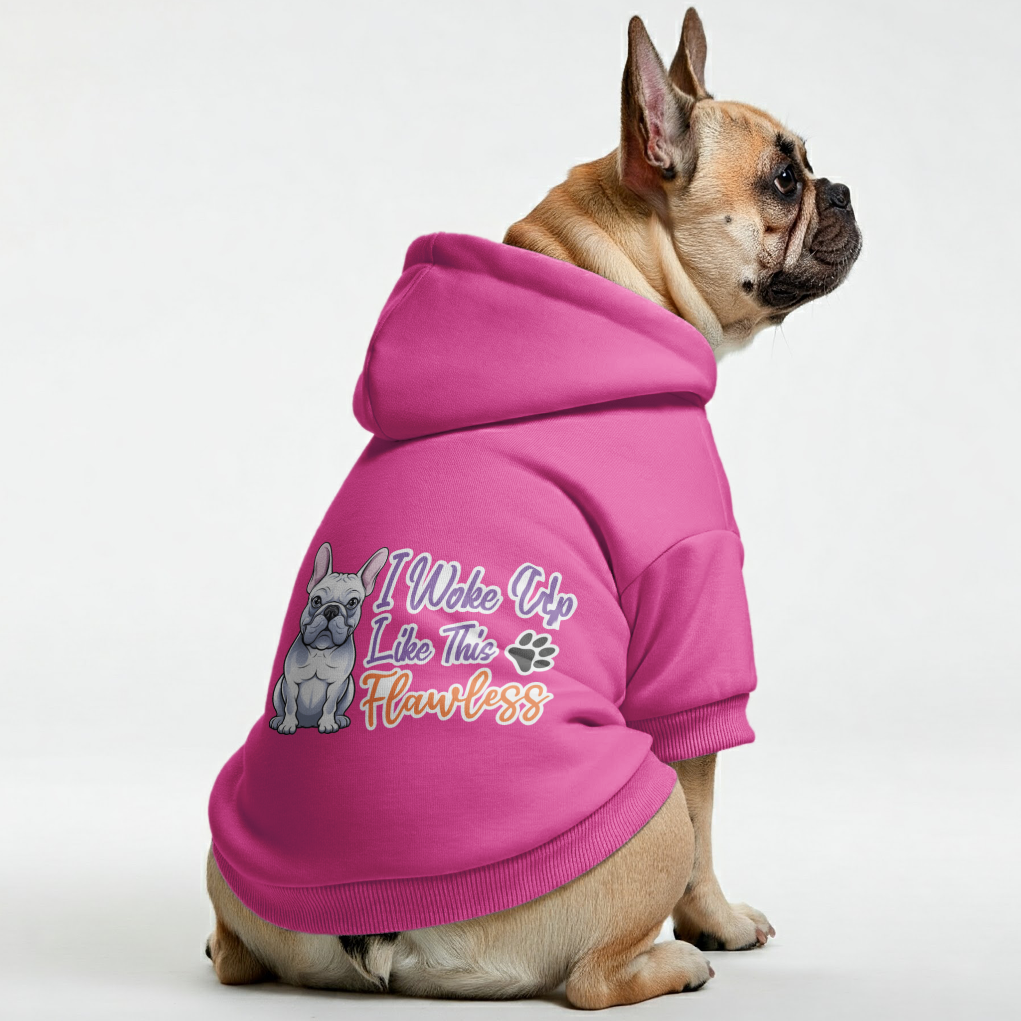 I woke up like this flawless -  French Bulldog Hoodies – 100% Cotton