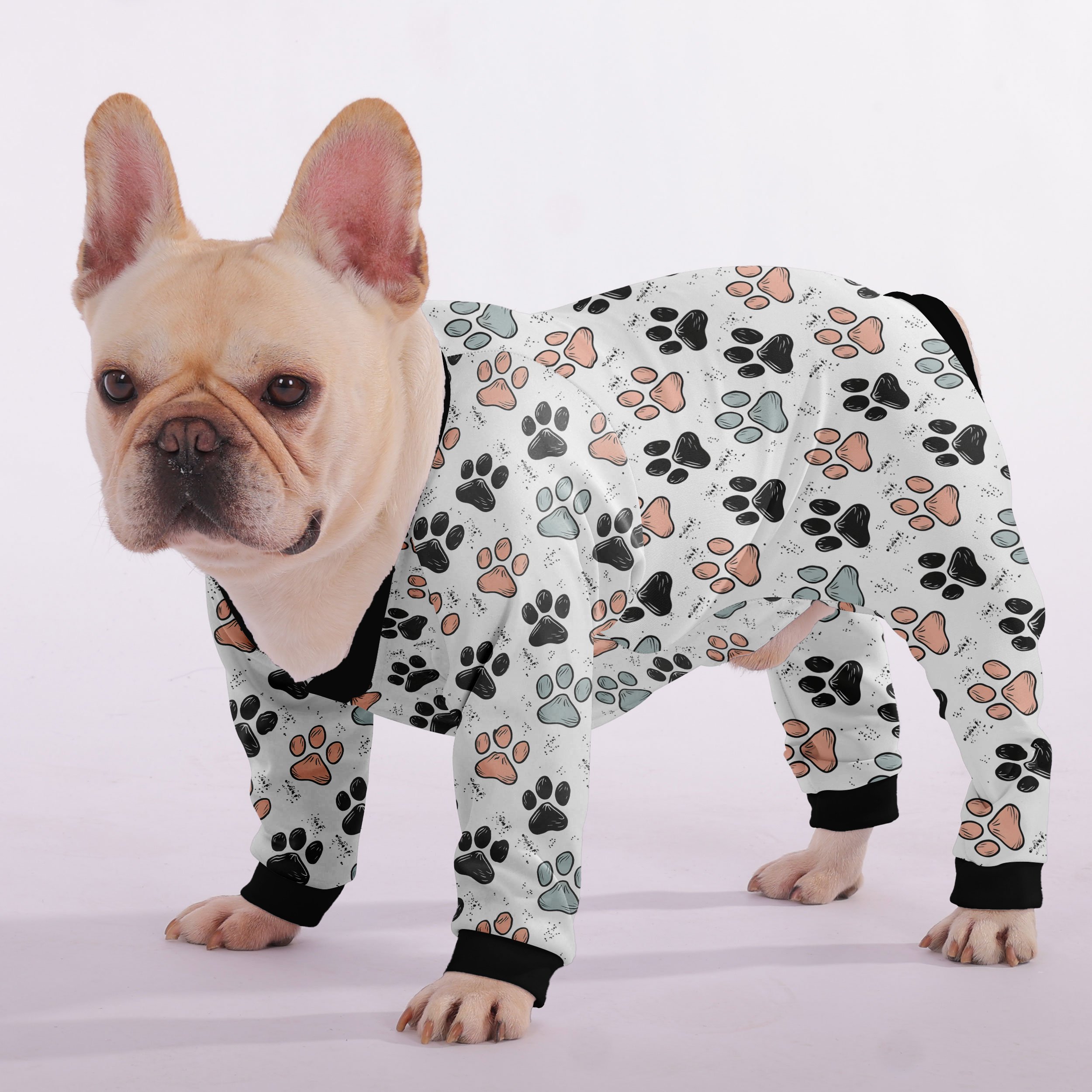 Paisley - Frenchie Pajamas – Lightweight, Stretchy, Cozy & Festively Stylish