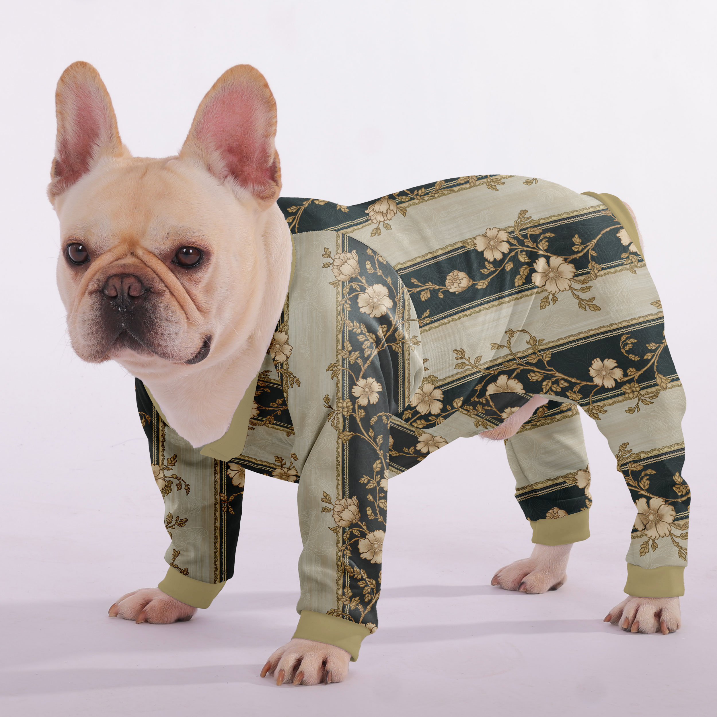 Winnie - Frenchie Pajamas – Lightweight, Stretchy, Cozy & Festively Stylish