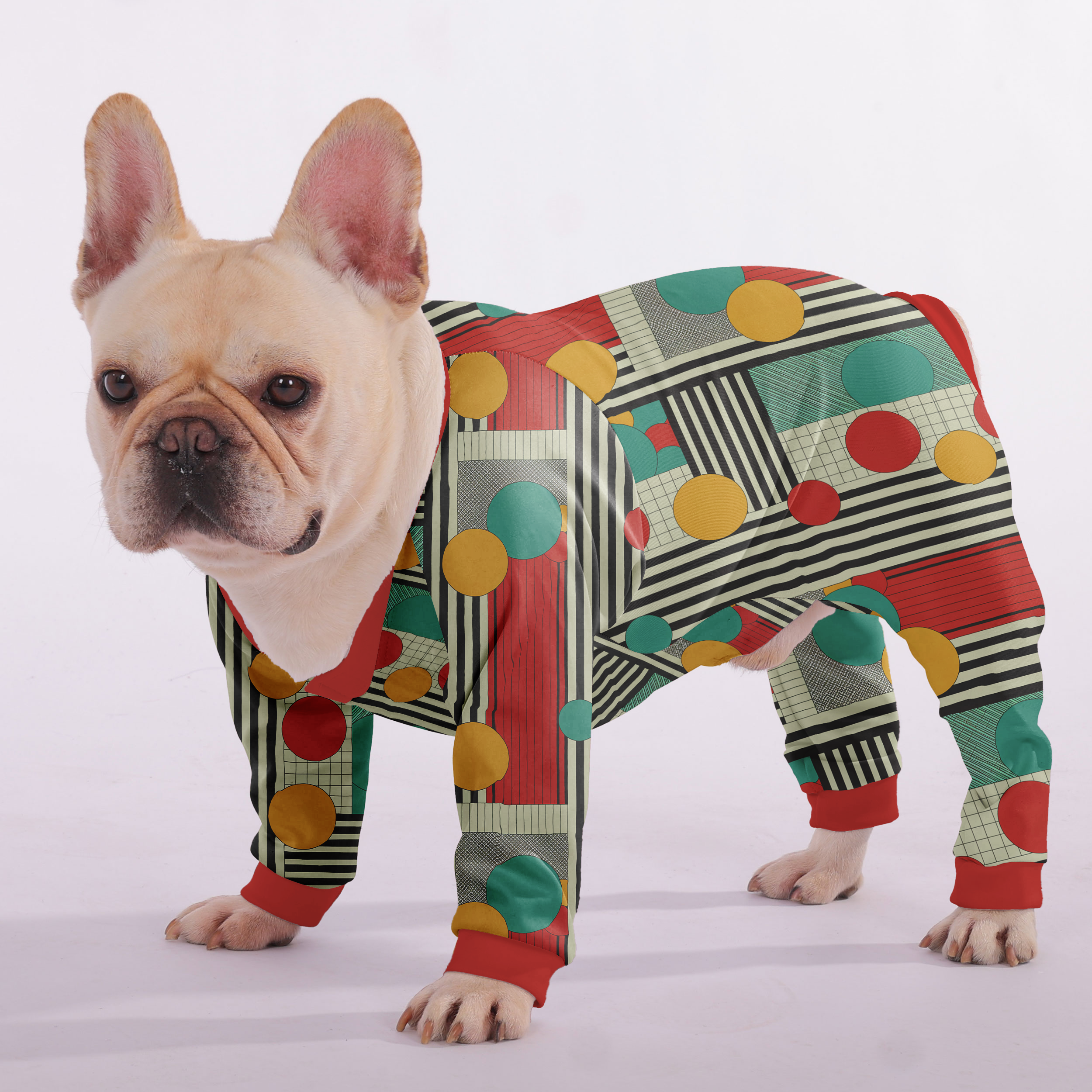 Archie - Frenchie Pajamas – Lightweight, Stretchy, Cozy & Festively Stylish