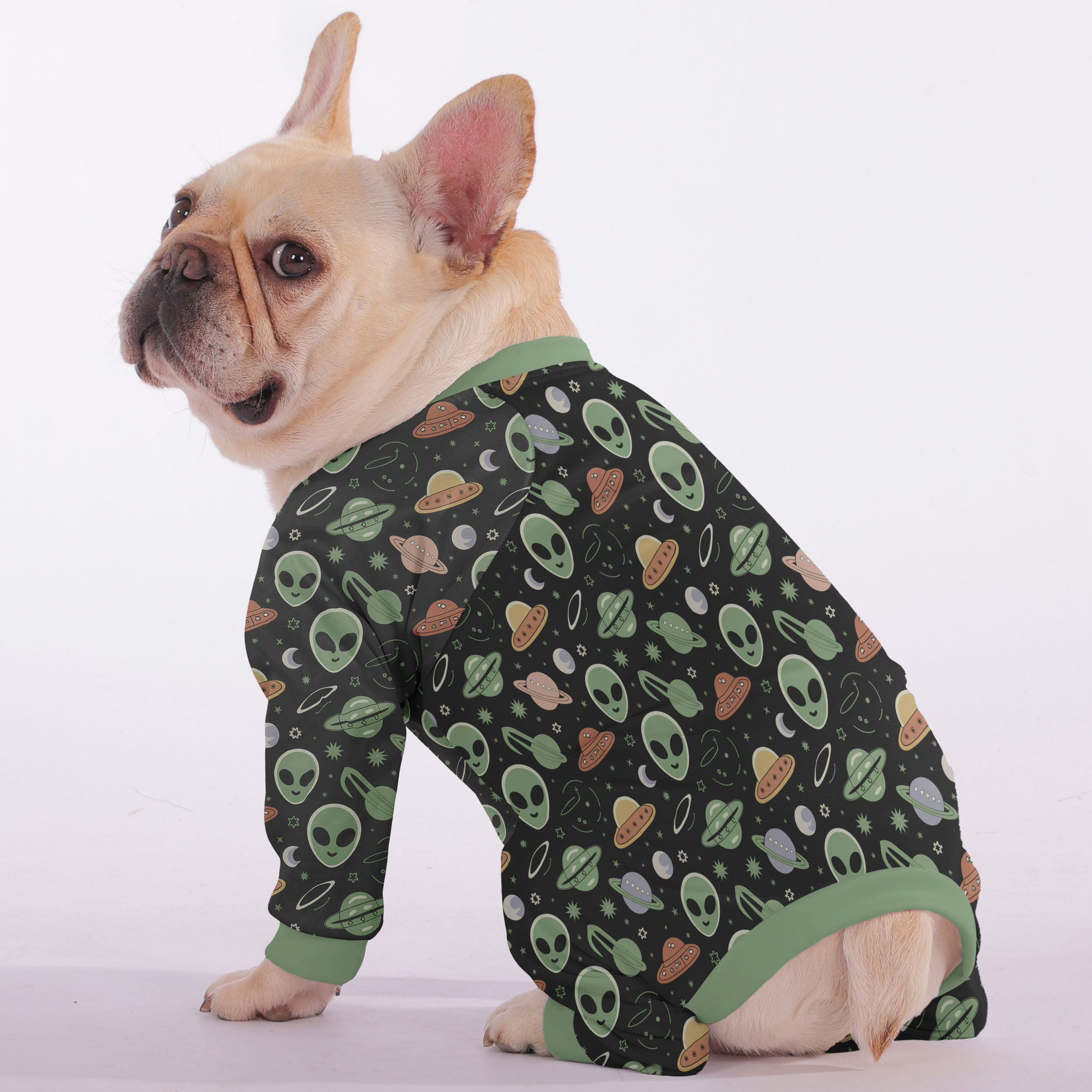 Nala - Frenchie Pajamas – Lightweight, Stretchy, Cozy & Festively Stylish