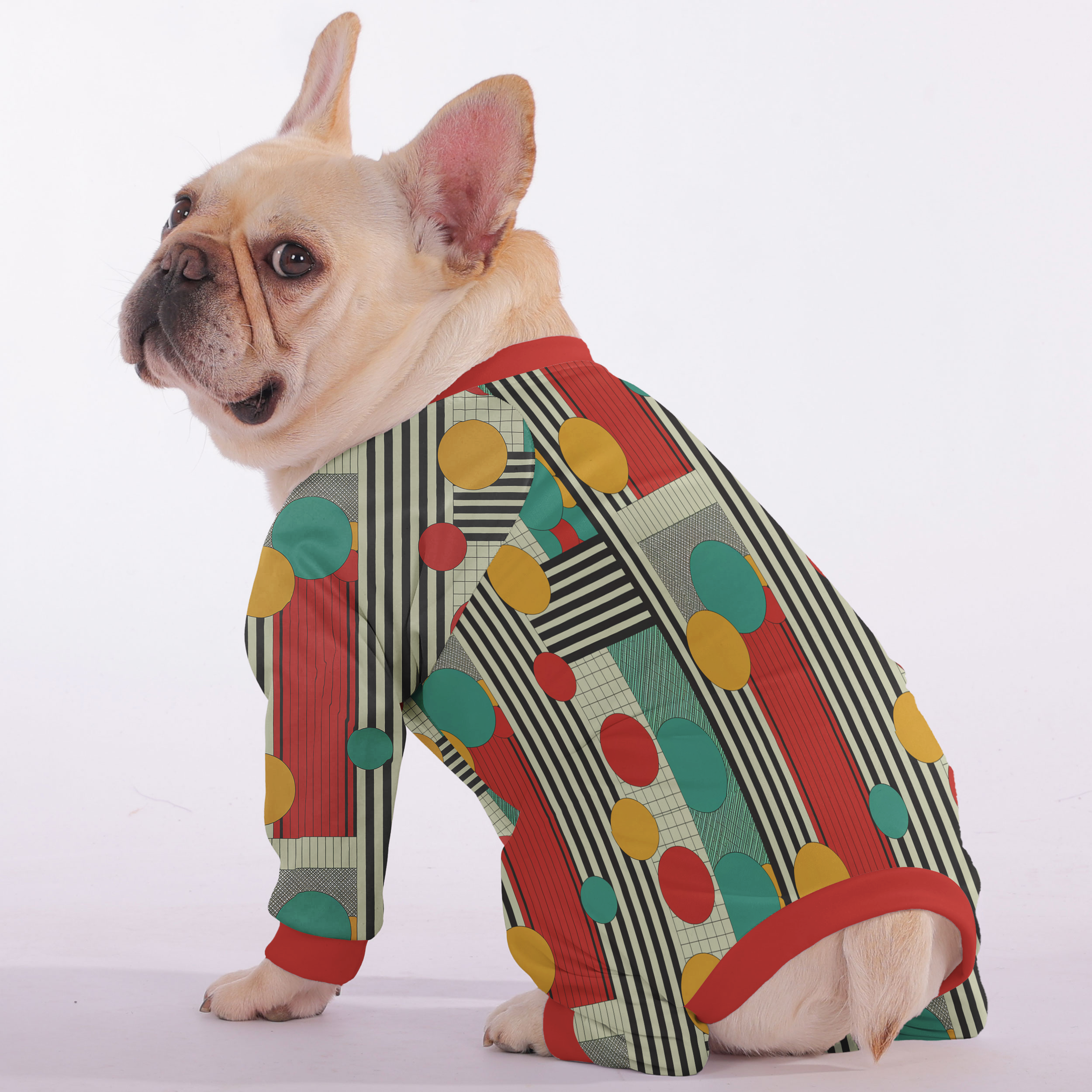 Archie - Frenchie Pajamas – Lightweight, Stretchy, Cozy & Festively Stylish