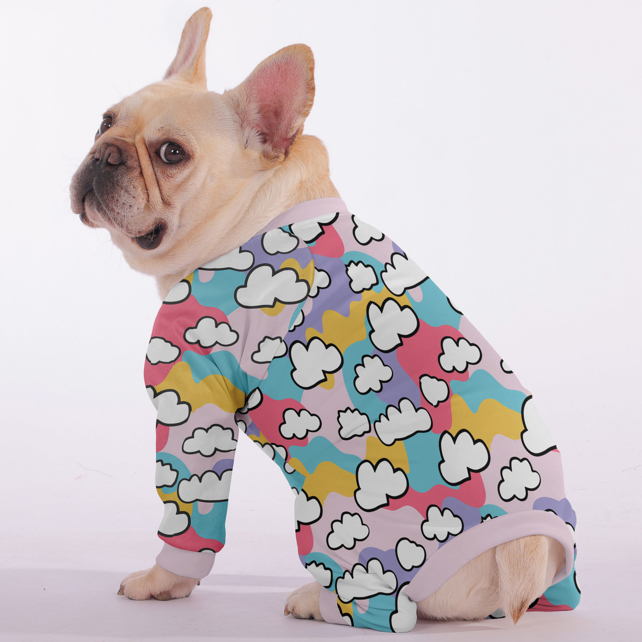 Bandit - Frenchie Pajamas – Lightweight, Stretchy, Cozy & Festively Stylish