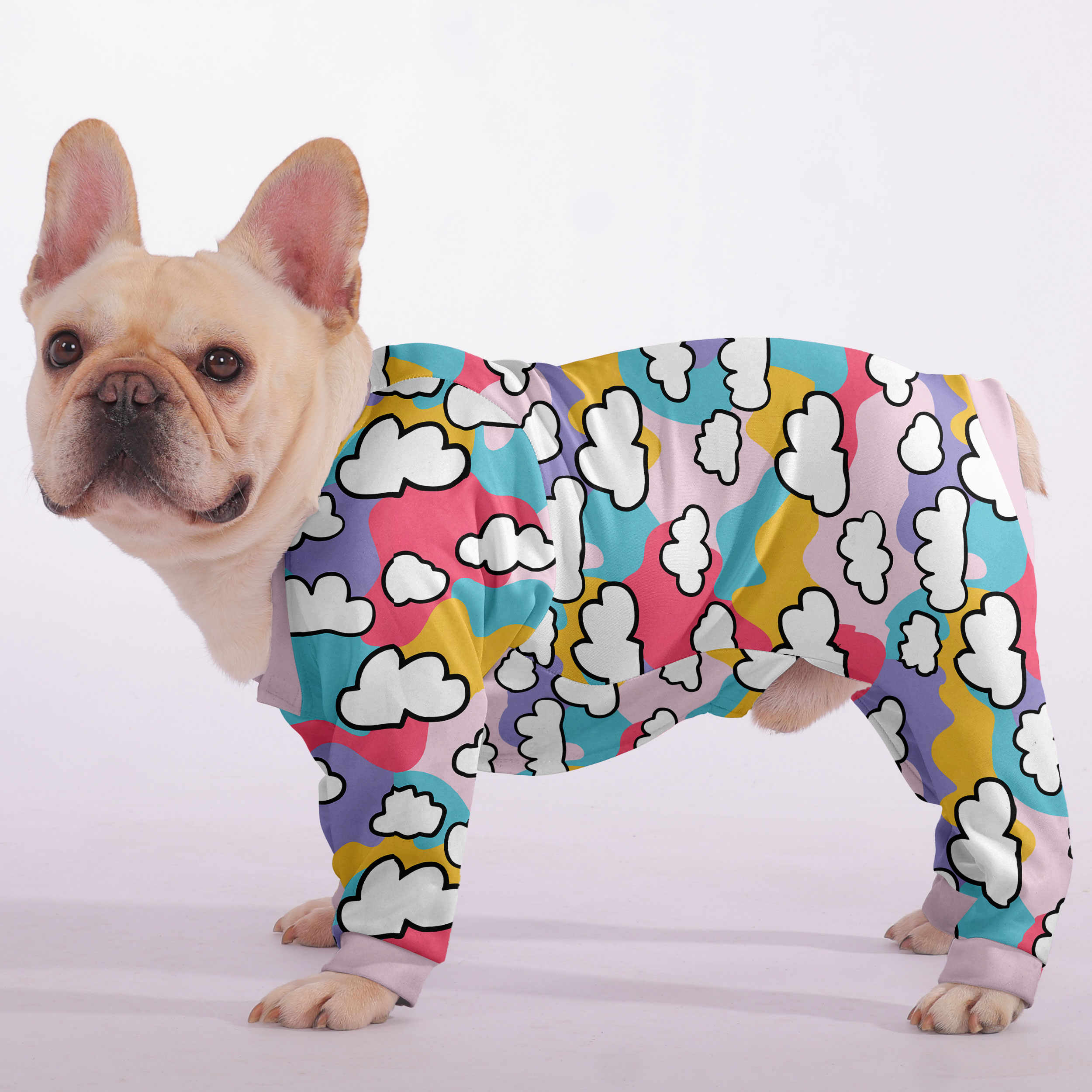 Bandit - Frenchie Pajamas – Lightweight, Stretchy, Cozy & Festively Stylish