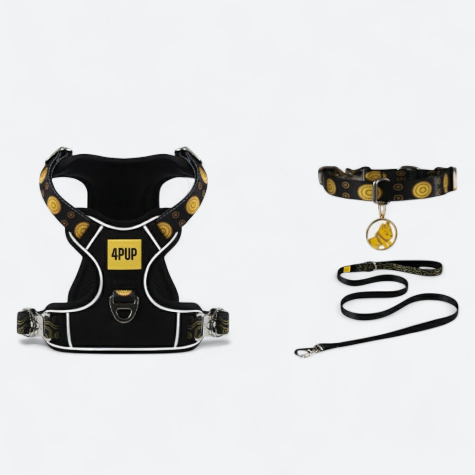 Reflective Frenchie Harness Set with Leash Collar - Frenchie.us