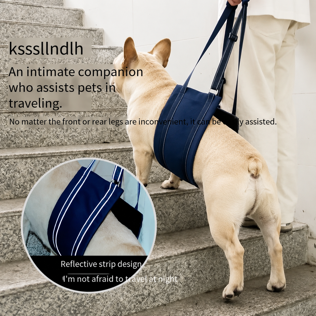 Frenchie Mobility Aid Lift Harness